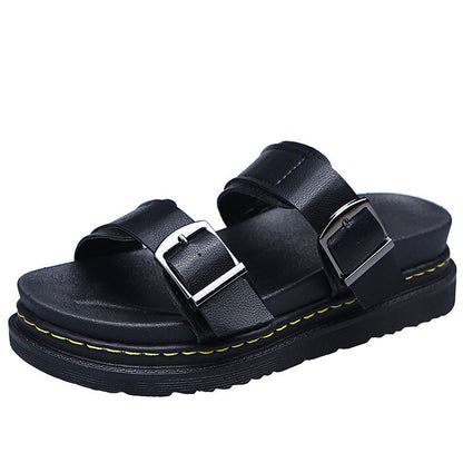 Sommerliche Plateau-Sandalen mit Schnalle für Damen | Eloria