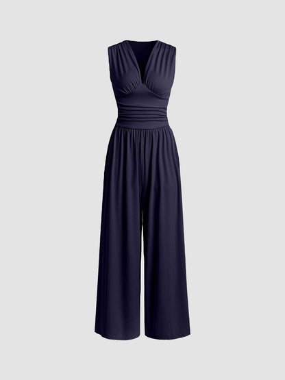 Women's Sleeveless Wide-Leg Jumpsuit | Selina