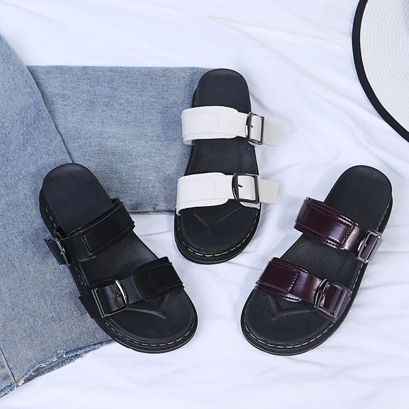 Sommerliche Plateau-Sandalen mit Schnalle für Damen | Eloria
