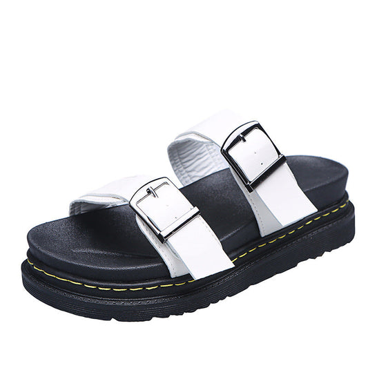 Sommerliche Plateau-Sandalen mit Schnalle für Damen | Eloria