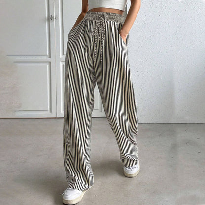 Sommerliche Gestreifte Relaxed-Fit Hose für Damen | Taite