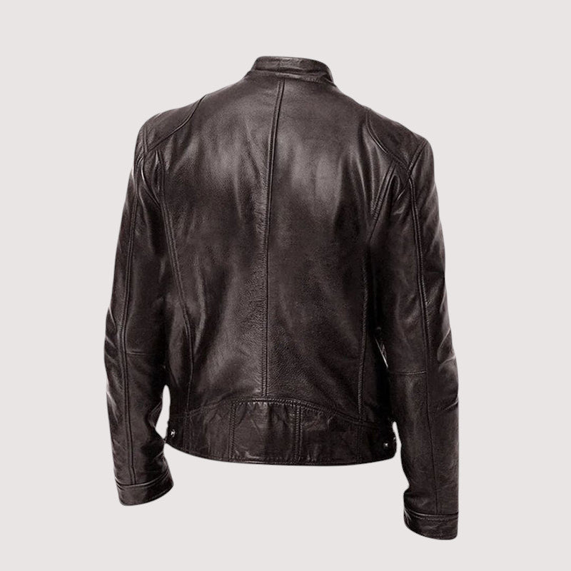 Stilvolle Raffinierte Lederjacke mit Lederlook für Herren | Moderna Sofisticada -9