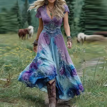 Bequemes Hochwertiges Kleid mit Stickerei für Damen | Bordado -3