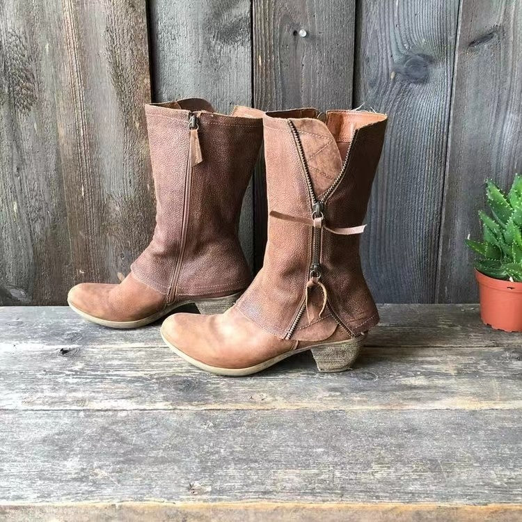 Bequeme Hochwertige Stiefel mit Lederlook für Damen | Sophisticated -4