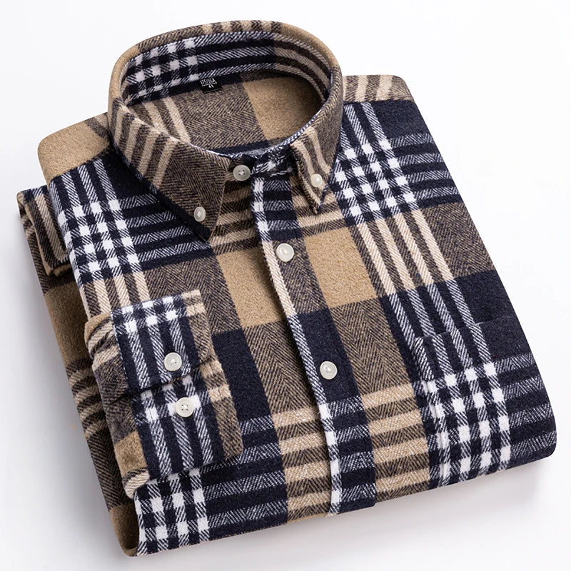 Bequemes Feines Hemd mit Karomuster für Herren | Casual -1