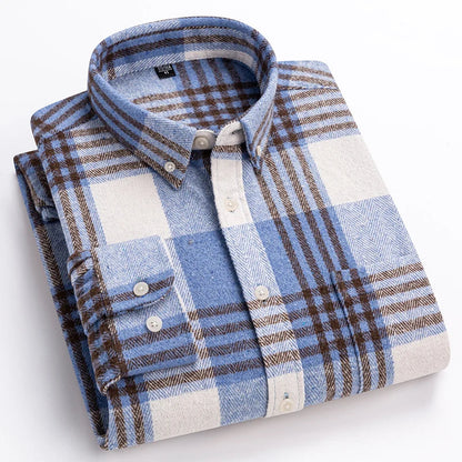 Bequemes Feines Hemd mit Karomuster für Herren | Casual -3