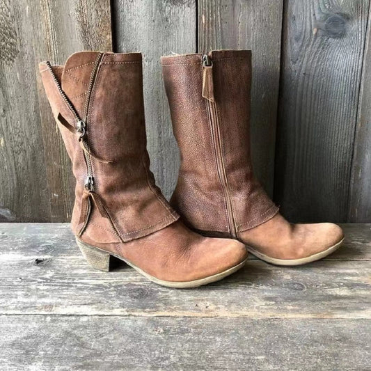 Bequeme Hochwertige Stiefel mit Lederlook für Damen | Sophisticated -1