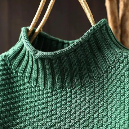 Klassischer Strickpullover mit Rundhalsausschnitt für Damen | Eleni