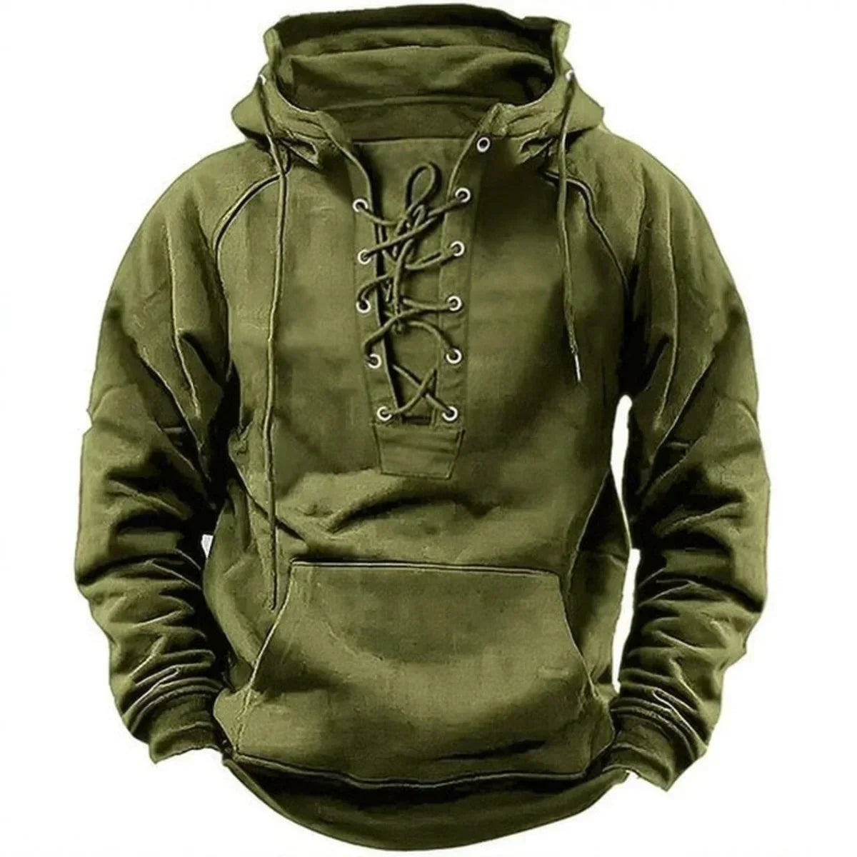 Modernes Raffiniertes Sweatshirt mit Schnürung für Herren | Robust -5