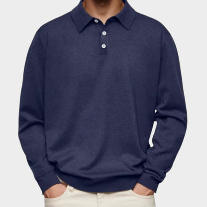 Modernes Feines Polo Shirt mit Knopfleiste für Herren | Aiden -1