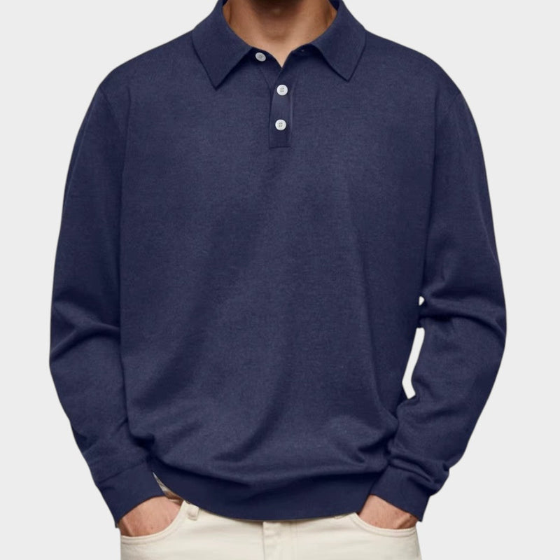 Modernes Feines Polo Shirt mit Knopfleiste für Herren | Aiden -1