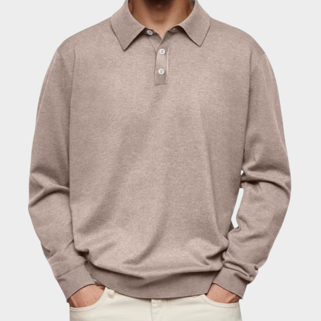Modernes Feines Polo Shirt mit Knopfleiste für Herren | Aiden -2
