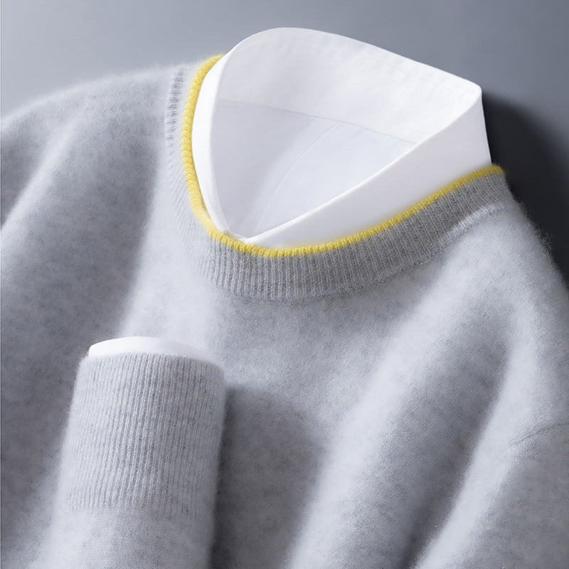 Eleganter Pullover Kontrastbesatz für Frauen | Adrian -5