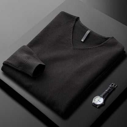 Men's Classic V-neck Sweater | Emilian