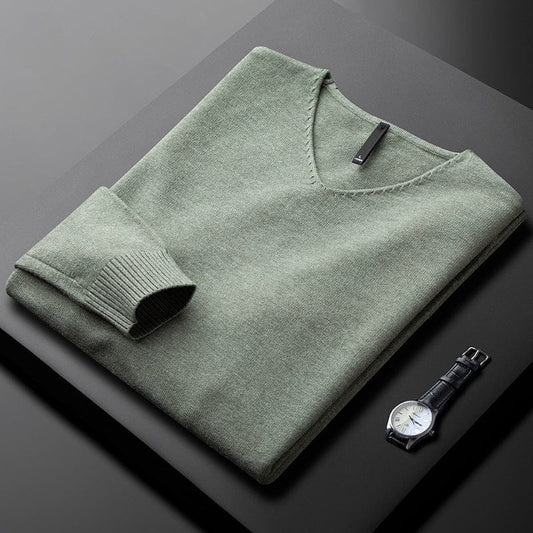 Men's Classic V-neck Sweater | Emilian