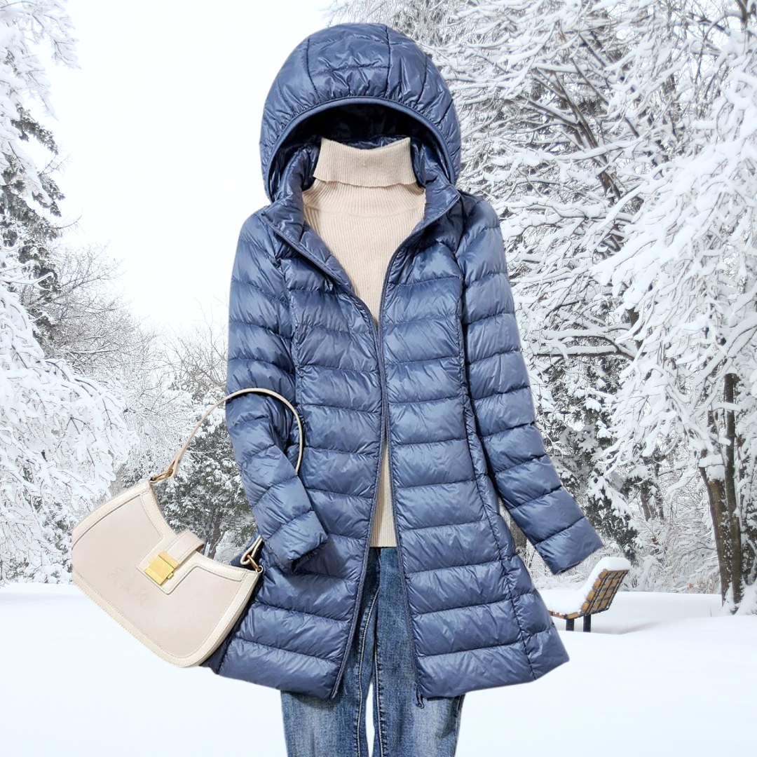 Leichte Steppjacke Kapuze für Frauen | Elmira -4