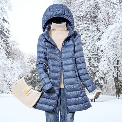 Leichte Steppjacke Kapuze für Frauen | Elmira -4