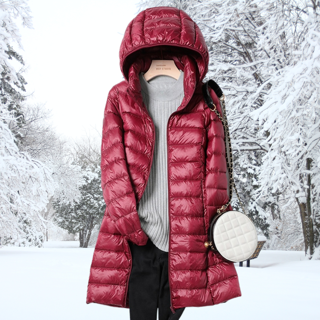 Leichte Steppjacke Kapuze für Frauen | Elmira -6