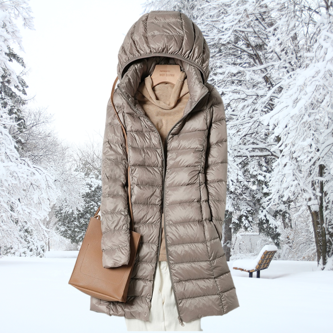 Leichte Steppjacke Kapuze für Frauen | Elmira -2