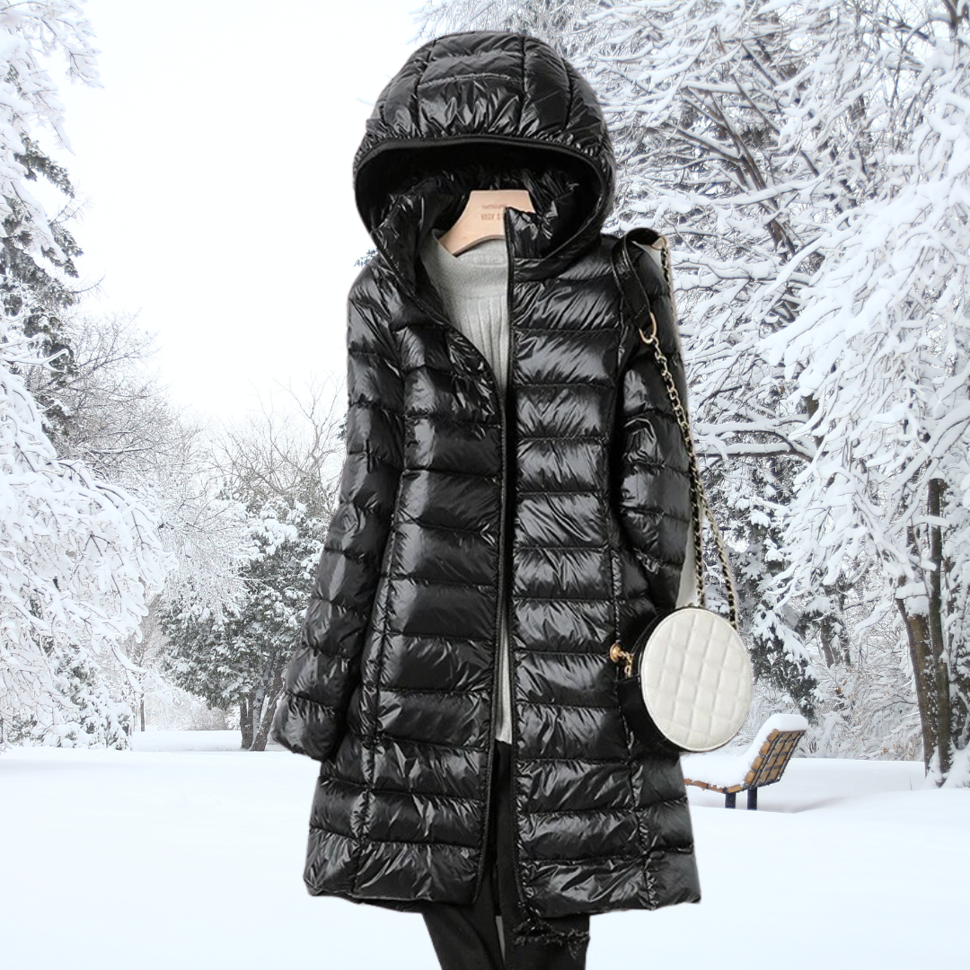 Leichte Steppjacke Kapuze für Frauen | Elmira -3