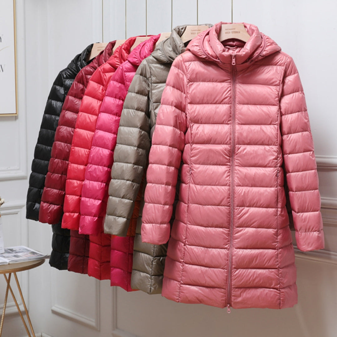 Leichte Steppjacke Kapuze für Frauen | Elmira -1