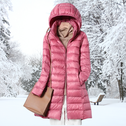 Leichte Steppjacke Kapuze für Frauen | Elmira -5