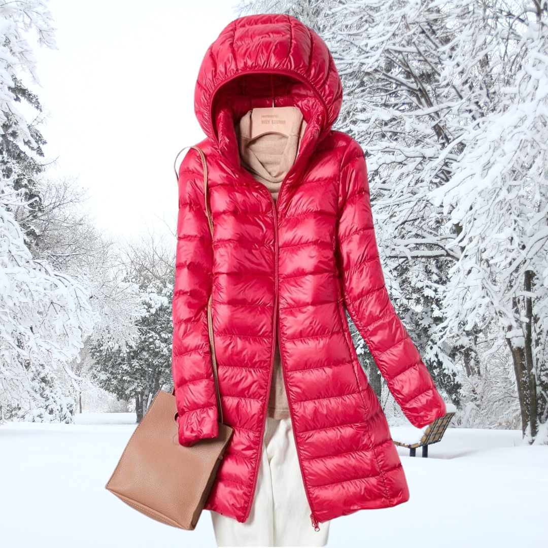 Leichte Steppjacke Kapuze für Frauen | Elmira -7