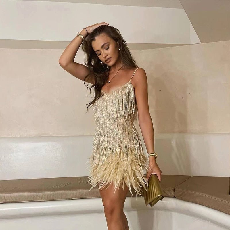 Modernes Feines Cocktailkleid mit glänzendem Finish für Damen | Samba -3
