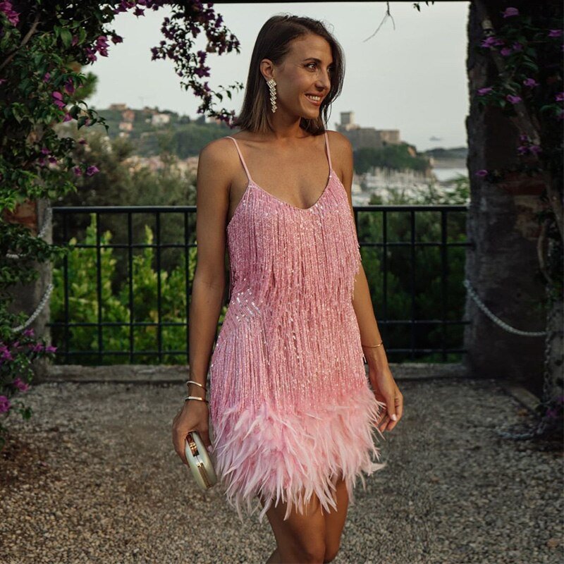 Modernes Feines Cocktailkleid mit glänzendem Finish für Damen | Samba -7