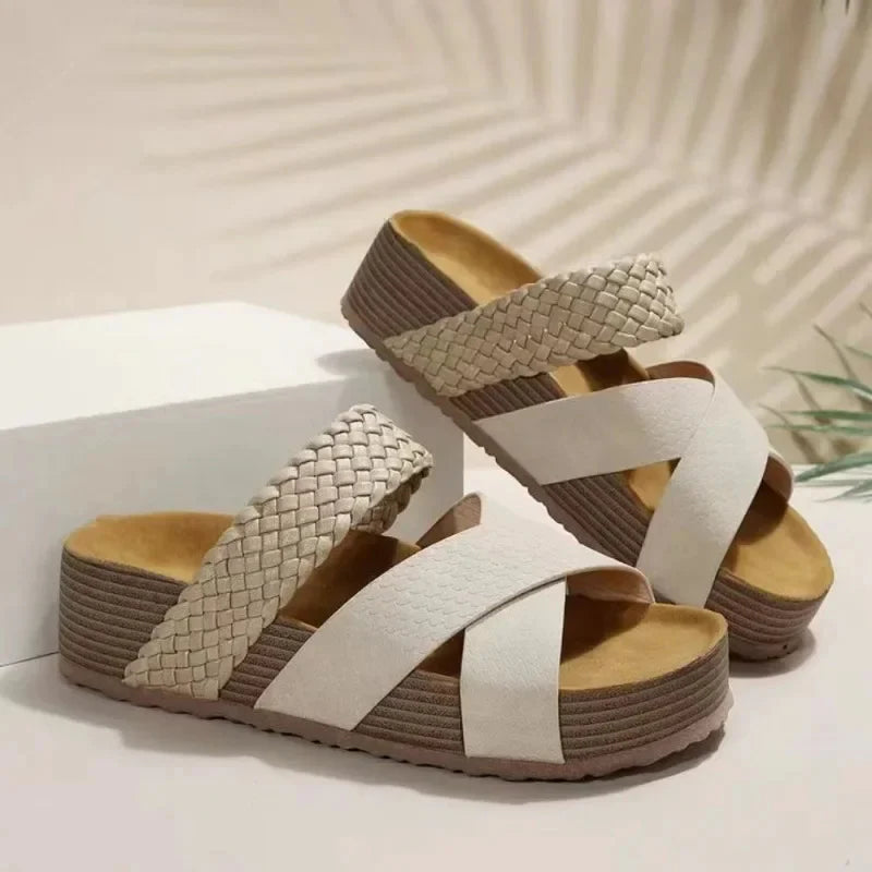 Klassische Raffinierte Sandalen mit gekreuztem Design für Damen | Sandy -4