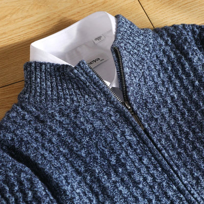 Eleganter Struktur Pullover Reissverschluss für Frauen | Rome -2