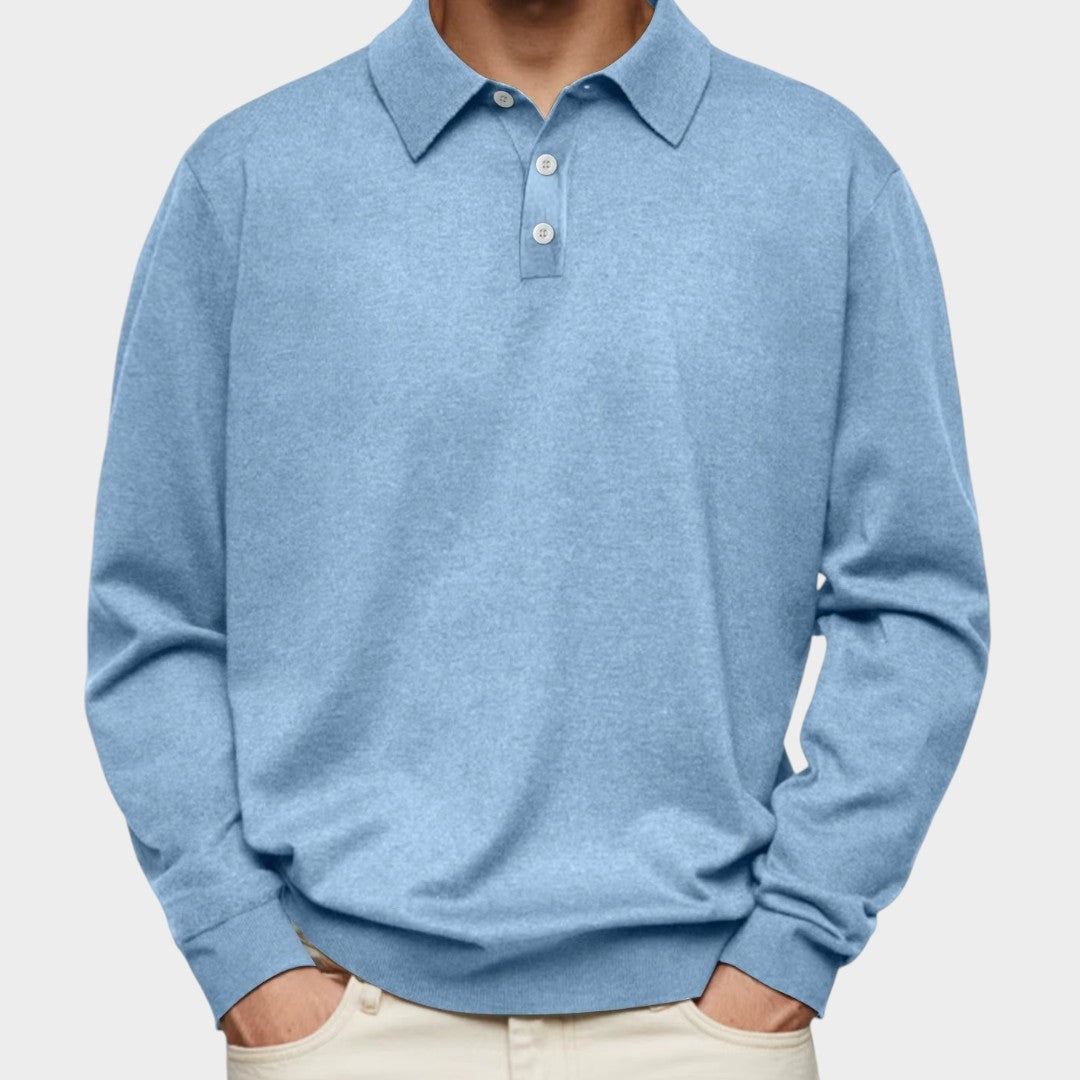 Modernes Feines Polo Shirt mit Knopfleiste für Herren | Aiden -5