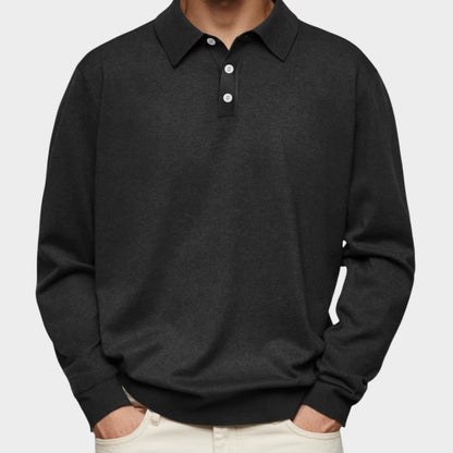 Modernes Feines Polo Shirt mit Knopfleiste für Herren | Aiden -6