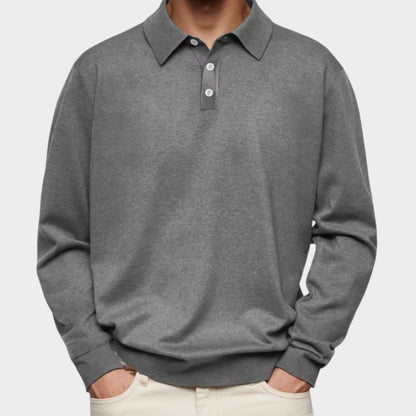 Modernes Feines Polo Shirt mit Knopfleiste für Herren | Aiden -7