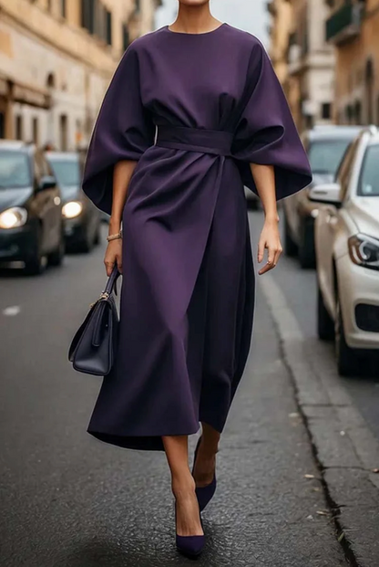 Belted maxi evening dress for women | Louise
