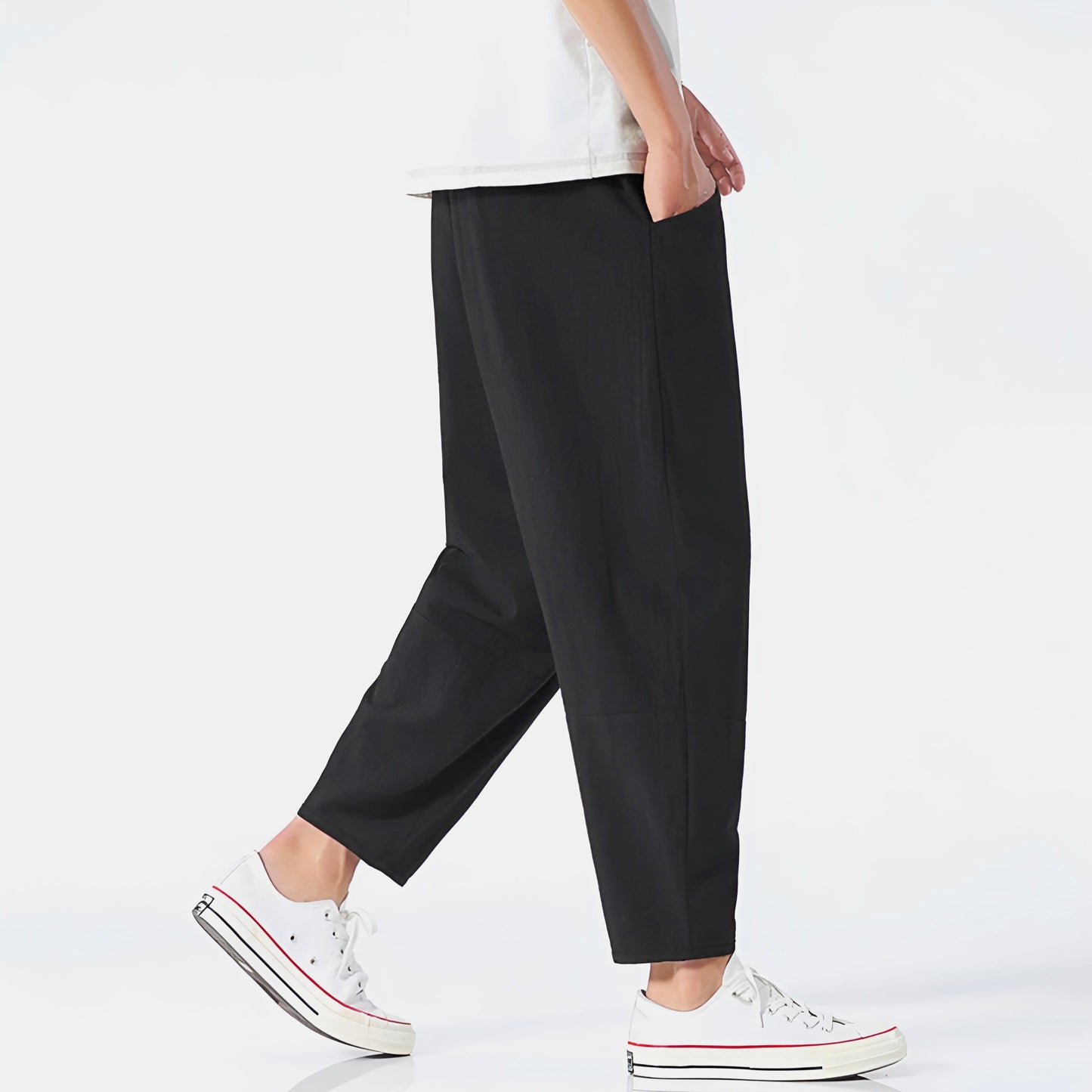 Moderne Cropped-Hose mit Kordelzug für Herren | Ardin