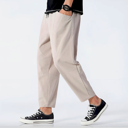 Moderne Cropped-Hose mit Kordelzug für Herren | Ardin