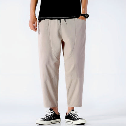 Moderne Cropped-Hose mit Kordelzug für Herren | Ardin
