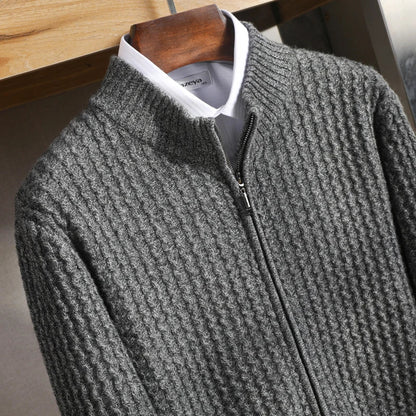 Eleganter Struktur Pullover Reissverschluss für Frauen | Rome -3
