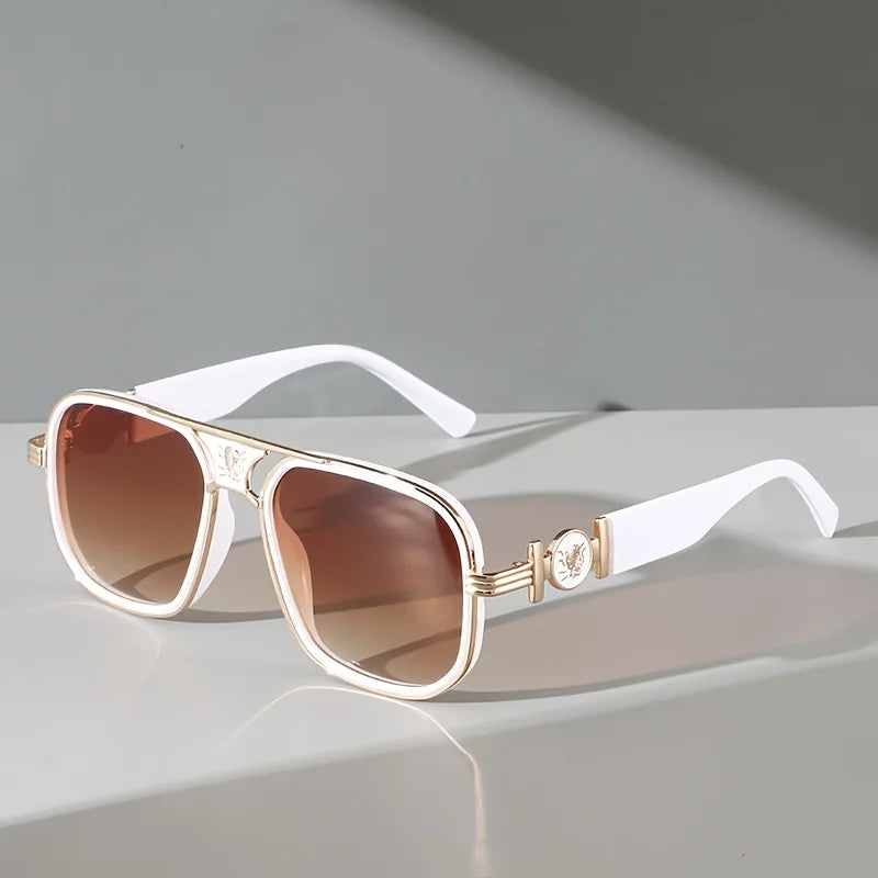 Markante Aviator Sonnenbrille Metallakzenten für Frauen | Lumeris -2