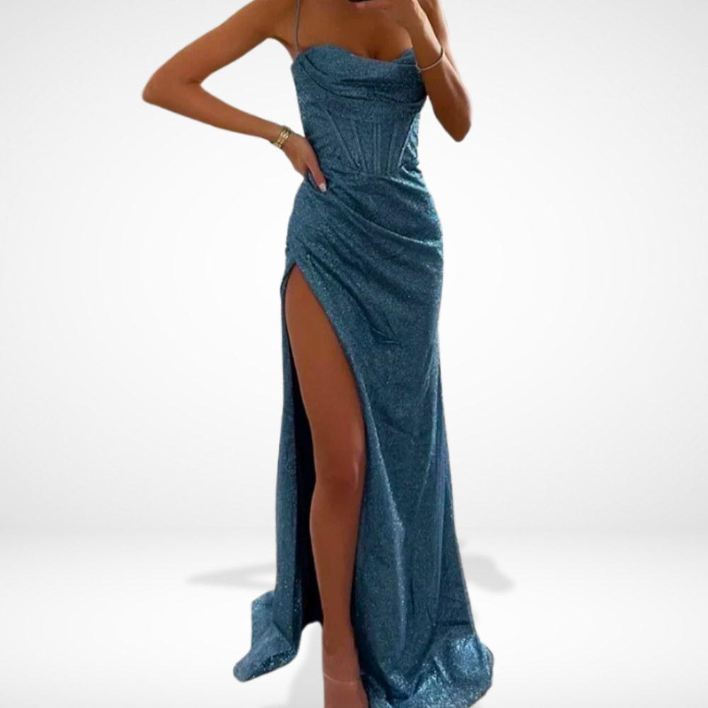 Stilvolles Feines Cocktailkleid mit Herzausschnitt für Damen | Sonya -2