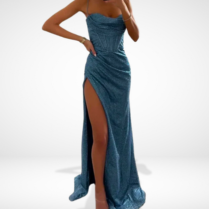 Stilvolles Feines Cocktailkleid mit Herzausschnitt für Damen | Sonya -2