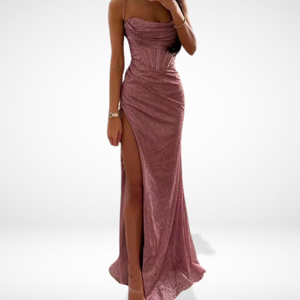 Stilvolles Feines Cocktailkleid mit Herzausschnitt für Damen | Sonya -4