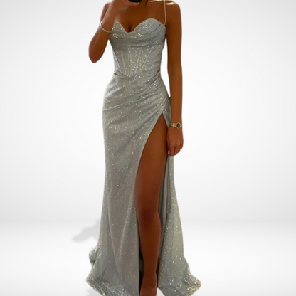 Stilvolles Feines Cocktailkleid mit Herzausschnitt für Damen | Sonya -5