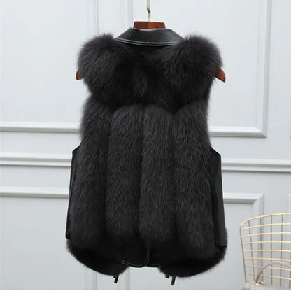 Elegant women's waistcoat with a soft fur look | Nereida