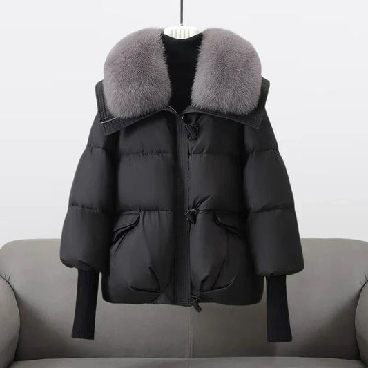 Stilvoller Feiner Mantel mit breitem Kragen für Damen | Indi -1