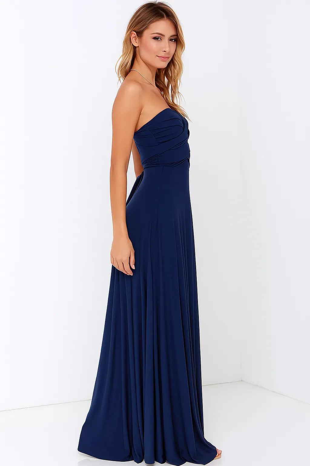 Modernes Feines Abendkleid mit tiefem Ausschnitt für Damen | Meg -4