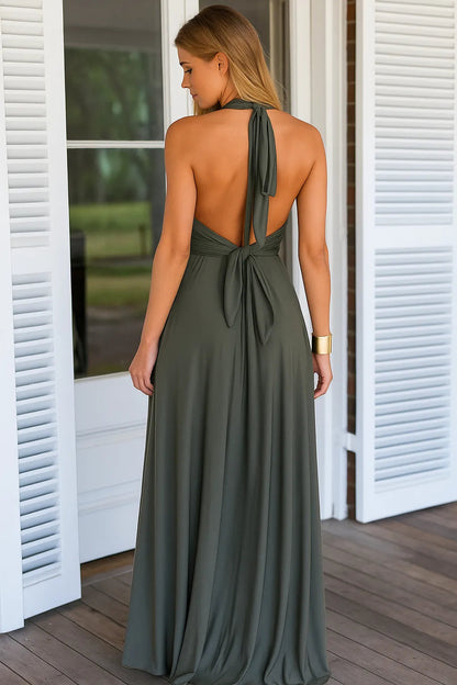 Modernes Feines Abendkleid mit tiefem Ausschnitt für Damen | Meg -8