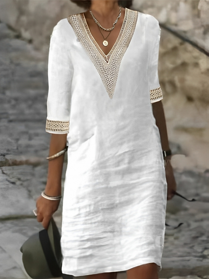 Elegantes Premium Strandkleid mit Spitze für Damen | Minty -1