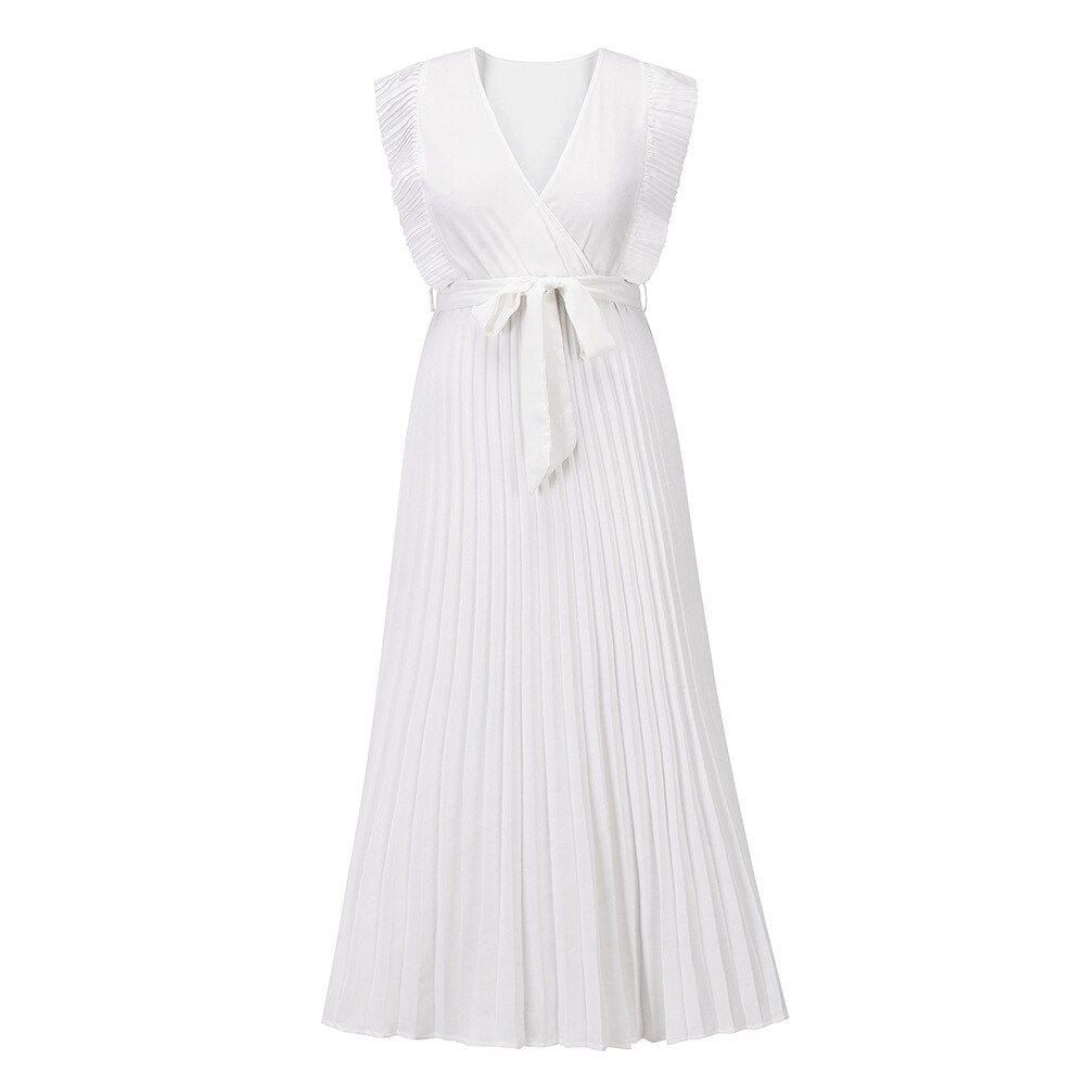 Stilvolles Premium Hochzeitsgastkleid mit V-Ausschnitt für Damen | Soraya -3